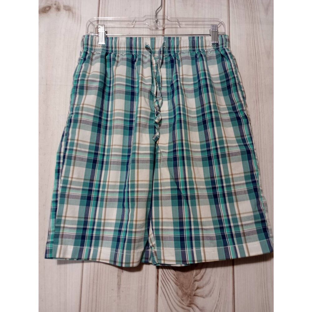 Croft and Barrow Shorts Ladies Small Bermuda Pull On Waist‎ Blue White Plaid